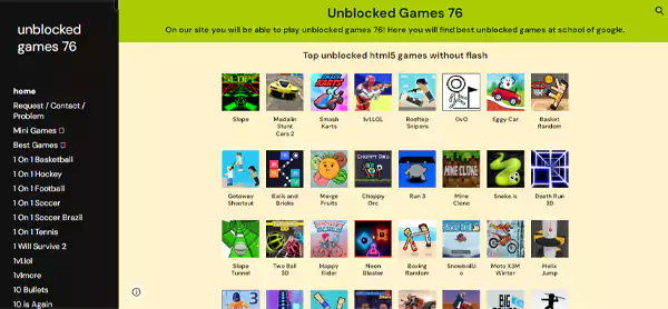 Unblocked Game 76 Interface