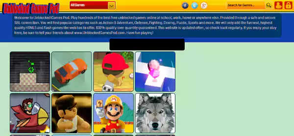 Unblocked Games Pod Interface